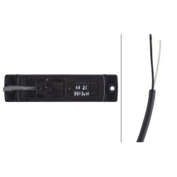 Šviesos diodas, 1,20 W, stačiakampis, 24 V, raudonas, įjungiamas, 130x32x1 LED, Hella 2TM008645941