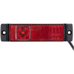 Šviesos diodas, 1,20 W, stačiakampis, 24 V, raudonas, įjungiamas, 130x32x1 LED, Hella 2TM008645941