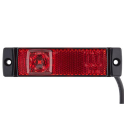 Šviesos diodas, 1,20 W, stačiakampis, 24 V, raudonas, įjungiamas, 130x32x1 LED, Hella 2TM008645951