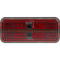 Daugiafunkcinis galinis šviesos diodas, stačiakampis, 12V (integruota varža), 200,5x85,3x28,9 mm, Kramp LA40070