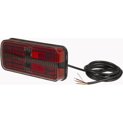 Daugiafunkcinis galinis šviesos diodas, stačiakampis, 12-24V, 200,5x85,3x28,9 mm, Kramp LA40071