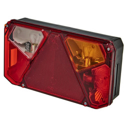 Daugiafunkcinis galinis dešinysis žibintas Halogeninis, stačiakampis, 12/24V, 242x134x58mm, 5 kontaktų, Kramp LA40908