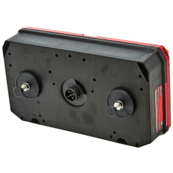 Daugiafunkcinis galinis dešinysis žibintas Halogeninis, stačiakampis, 12/24V, 242x134x58mm, 5 kontaktų, Kramp LA40908