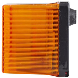 Galinis dešinės pusės žibintas stačiakampis, 12/24V, raudona/oranžinė, užsukamas, 158x51x64mm, Hella 2SD003184041