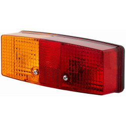 Galinis žibintas LH stačiakampis, 12/24V, raudona/oranžinė/balta, užsukamas, 158x51x64mm, Hella 2SE997111011