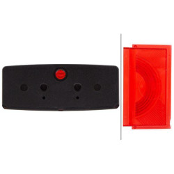 Galinis dešinės pusės žibintas stačiakampis, 12/24V, raudona/oranžinė/balta, užsukamas, 158x51x64mm, Hella 2SE997111021