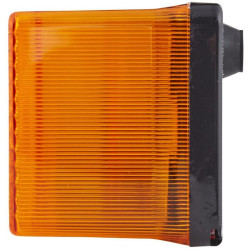 Galinis dešinės pusės žibintas stačiakampis, 12/24V, raudona/oranžinė/balta, užsukamas, 158x51x64mm, Hella 2SE003184101