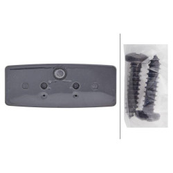 Galinis žibintas LH stačiakampis, 12/24V, raudona/oranžinė/balta, užsukamas, 158x51x64mm, Hella 2SE003184011