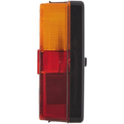 Galinis žibintas stačiakampis, 12/24V, raudona/oranžinė, užsukamas, 170x64x75mm, Hella 2VA998531031