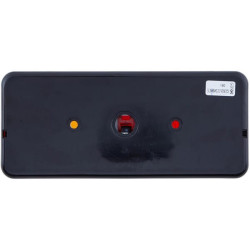 Galinis žibintas stačiakampis, 12/24V, raudona/oranžinė, užsukamas, 170x64x75mm, Hella 2SD998531067