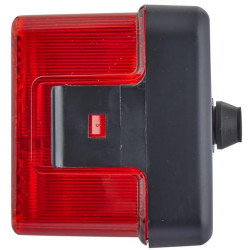 Galinis žibintas stačiakampis, 12/24V, raudona/oranžinė/balta, užsukamas, 170x62x75mm, Hella 2SE002582071