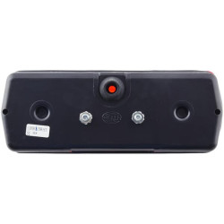 Galinis dešinysis žibintas stačiakampis, 12/24V, gintarinis/raudonas, užsukamas, 201x71x76mm, Hella 2SD001680281