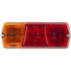 Galinis žibintas LH stačiakampis, 12/24V, raudona/oranžinė/gintarinė, užsukamas, 201x71x76mm, Hella 2SD001680271