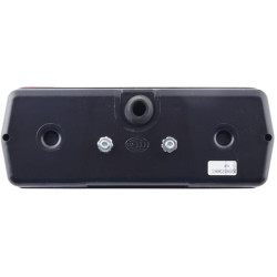 Galinis žibintas LH stačiakampis, 12/24V, raudona/oranžinė/gintarinė, užsukamas, 201x71x76mm, Hella 2SD001680271