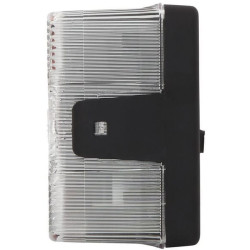 Galinis žibintas LH stačiakampis, 12/24V, raudona/oranžinė/balta, užsukamas, 210x66x108mm, Hella 2VP006040111