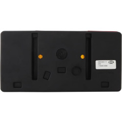 Galinis žibintas LH stačiakampis, 12/24V, raudona/oranžinė/balta, užsukamas, 210x66x108mm, Hella 2VP006040111