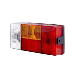 Galinis dešinysis žibintas stačiakampis, 12/24V, raudona/oranžinė/balta, užsukamas, 210x66x108mm, Hella 2VP006040121