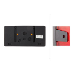 Galinis žibintas LH stačiakampis, 12/24V, raudona/oranžinė, užsukamas, 210x66x108mm, Hella 2SD006040031