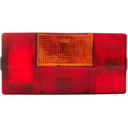 Galinis žibintas RH stačiakampis, 12/24V, raudona/oranžinė, užsukamas, 210x66x108mm, Hella 2SD006040041