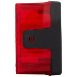 Galinis žibintas RH stačiakampis, 12/24V, raudona/oranžinė, užsukamas, 210x66x108mm, Hella 2SD006040041