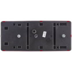 Galinis žibintas RH stačiakampis, 12V, raudona/oranžinė/balta, užsukamas, 246x66x108mm, Hella 2SL007547061