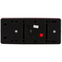 Galinis žibintas LH stačiakampis, 12V, raudona/oranžinė, užsukamas, 246x66x108mm, Hella 2SE007547011