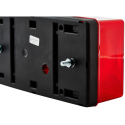 Galinis žibintas LH stačiakampis, 12V, raudona/oranžinė, užsukamas, 246x66x108mm, Hella 2SE007547011