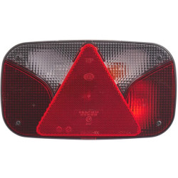 Galinis dešinys stačiakampis žibintas, 12V, raudonas/gintaras, užsukamas, 247x60x138mm, Hella 2VP998232261