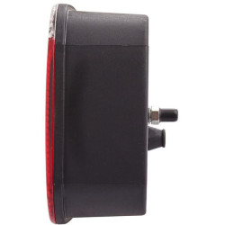 Galinis dešinys stačiakampis žibintas, 12V, raudonas/gintaras, užsukamas, 247x60x138mm, Hella 2VP998232261