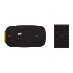 Galinis dešinysis žibintas stačiakampis, 12V, raudonas/gintaras, užsukamas, 247x60x138mm, Hella 2VP998232301