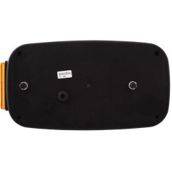 Galinis dešinysis žibintas stačiakampis, 12V, raudonas/gintaras, užsukamas, 247x60x138mm, Hella 2VP998232301