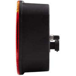 Galinis dešinės pusės žibintas stačiakampis, 12V, raudonas/gintaras, užsukamas, 244x60x138mm, 5 kontaktų, Hella 2VB998232021