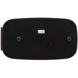 Galinis žibintas LH stačiakampis, 12V, raudona/oranžinė/balta, užsukamas, 244x60x138mm, 5 kontaktų, Hella 2VB998232011