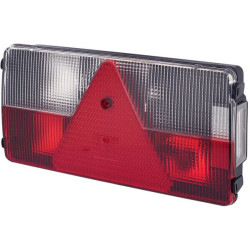 Galinis žibintas LH stačiakampis, 12V, raudona/oranžinė/balta, užsukamas, 281x53.5x138.9mm, Hella 2VB341032111