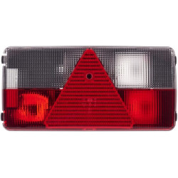 Galinis žibintas RH stačiakampis, 12V, raudona/oranžinė/balta, korpusas: pilkas, užsukamas, 281x53.5x138.9mm, Hella 2VB341032141