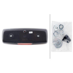 Galinis žibintas LH stačiakampis, 12/24V, raudona/oranžinė/balta, užsukamas, 282x76x105mm, Hella 2SE001699071