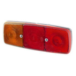 Galinis žibintas LH stačiakampis, 12/24V, raudona/oranžinė/balta, užsukamas, 282x76x105mm, Hella 2SE001699071