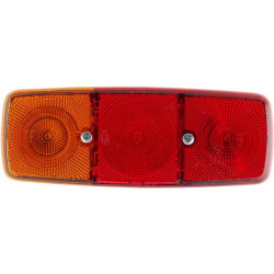 Galinis žibintas LH stačiakampis, 12/24V, raudona/oranžinė/balta, užsukamas, 282x76x105mm, Hella 2SE001699071