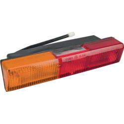 Galinis žibintas LH stačiakampis, raudonas/gintaras, prisukamas, 305x62mm AMP kištukas, Cobo 02746000