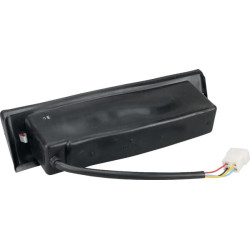 Galinis žibintas LH stačiakampis, raudonas/gintaras, užsukamas, 305x62mm Deutsch kištukas, Cobo 02654000