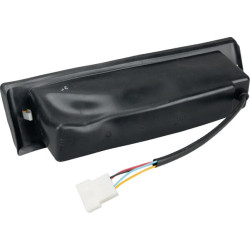 Galinis žibintas RH stačiakampis, raudonas/gintaras, užsukamas, 305x62mm Deutsch kištukas, Cobo 02655000