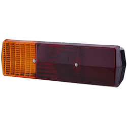 Galinis dešinės pusės žibintas stačiakampis, 12/24V, gintarinis/raudonas, užsukamas, 330x78x95mm, Hella 2SD001688141