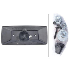 Galinis žibintas RH stačiakampis, 12V, raudona/oranžinė, užsukamas, 344x72x147mm, Hella 2SD003167021