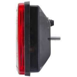 Galinis žibintas RH stačiakampis, 12V, raudona/oranžinė, užsukamas, 344x72x147mm, Hella 2SD003167021