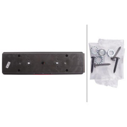 Galinis žibintas LH stačiakampis, 12/24V, gintarinis/skaidrus/raudonas, užsukamas, 465x54x134mm, Hella 2VD008204111