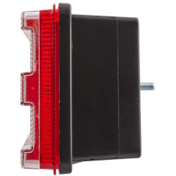 Galinis žibintas LH stačiakampis, 12/24V, gintarinis/skaidrus/raudonas, užsukamas, 465x54x134mm, Hella 2VD008204111