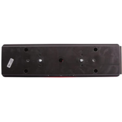 Galinis žibintas LH stačiakampis, 12/24V, gintarinis/skaidrus/raudonas, užsukamas, 465x54x134mm, Hella 2VD008204111