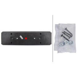 Galinis dešinysis žibintas stačiakampis, 12/24V, gintarinis/skaidrus/raudonas, užsukamas, 465x54x134mm, Hella 2VP008204101