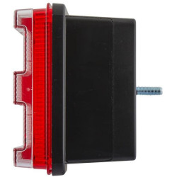 Galinis dešinysis žibintas stačiakampis, 12/24V, gintarinis/skaidrus/raudonas, užsukamas, 465x54x134mm, Hella 2VP008204101