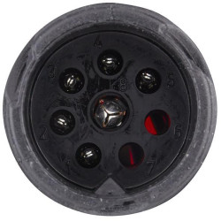 Stačiakampio formos galinis žibintas, 24 V, skaidrus/gintarinis/raudonas, užsukamas, 476x83x131mm, 8 kontaktų, Hella 2VD00732313